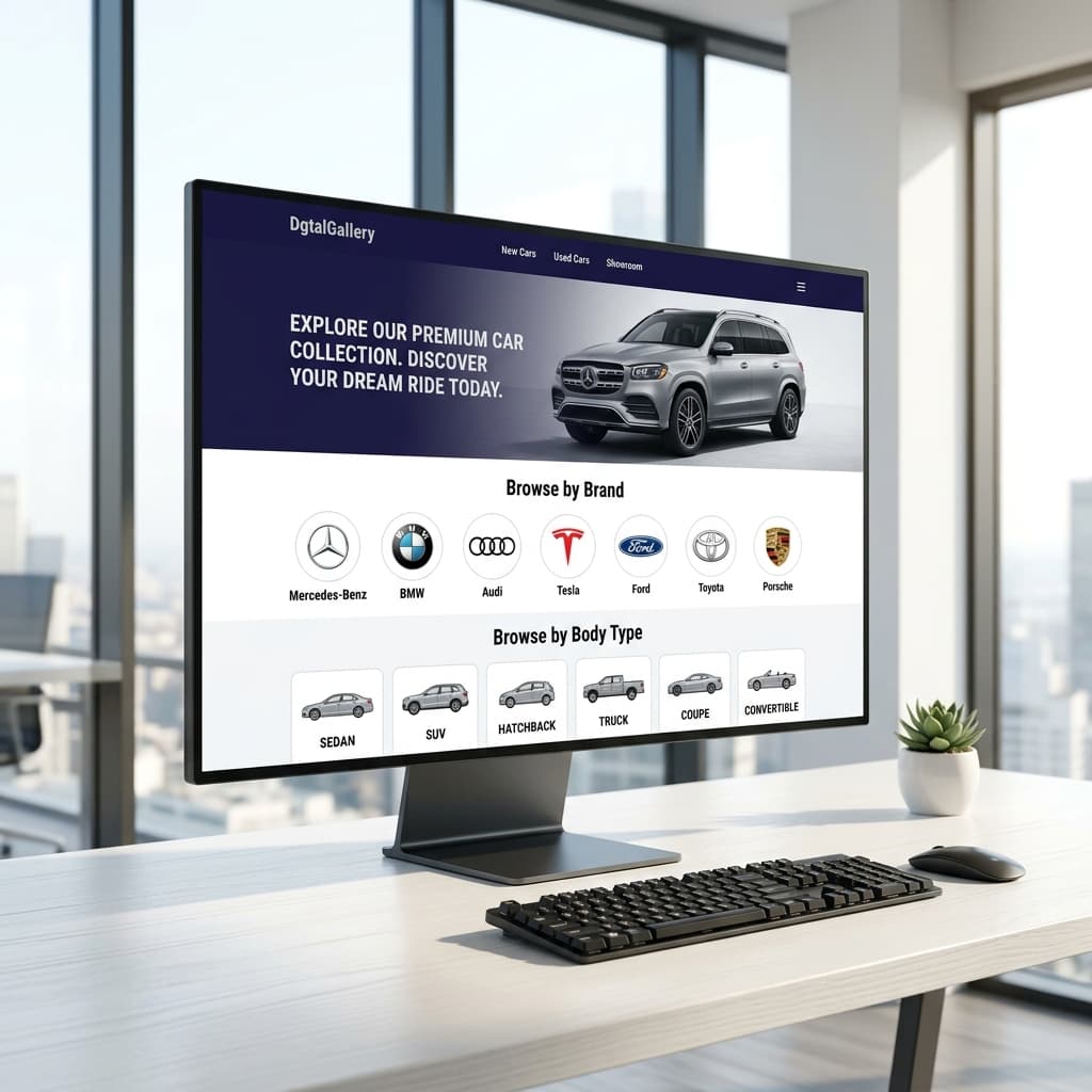 DgtalGallery SaaS Platform Showcase - Premium Car Showroom